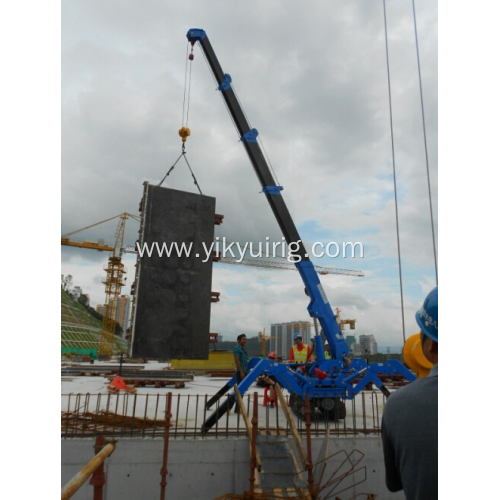 5Ton hydraulic spider crane crawler-type crane spider crane